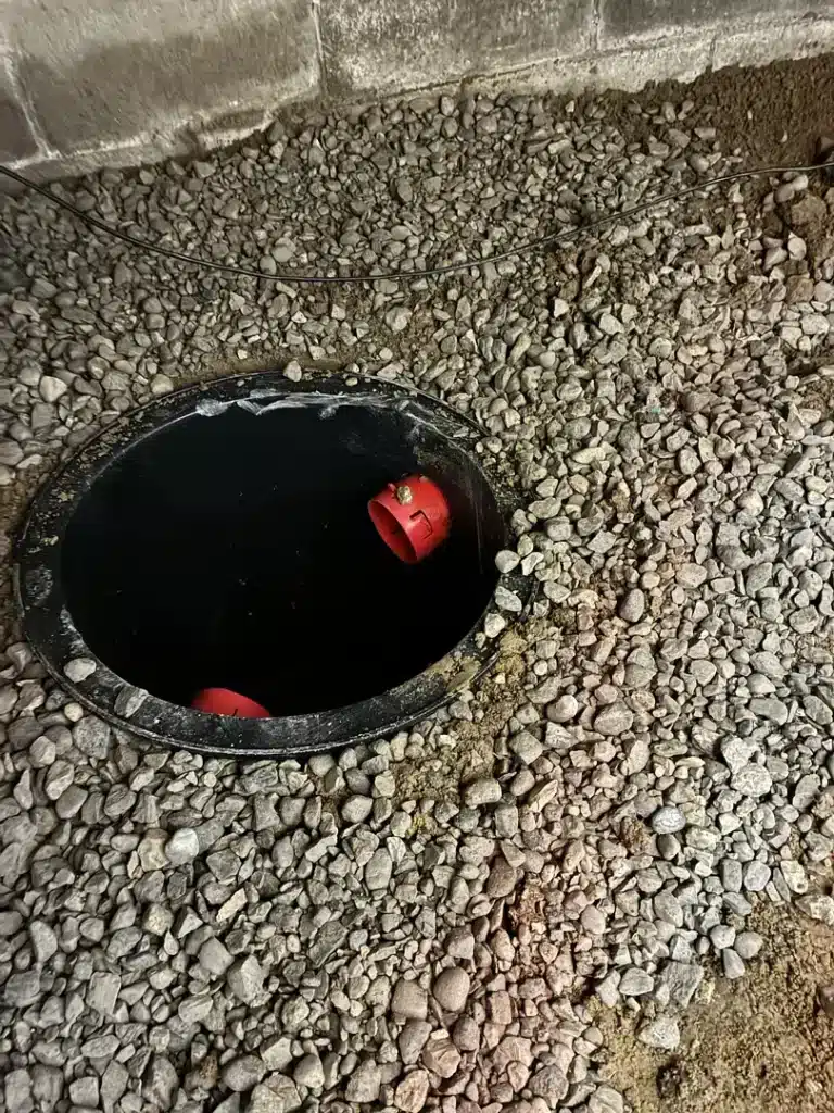 During photo – Keil – Crawlspace Drainage in Greencastle