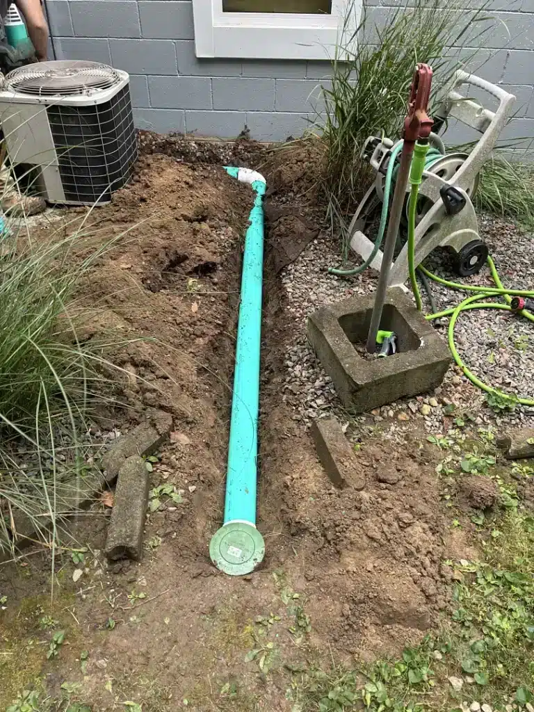 During photo – Keil – Crawlspace Drainage in Greencastle