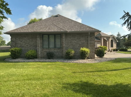 Before photo – Edna Knight Downspout Extensions New Palestine