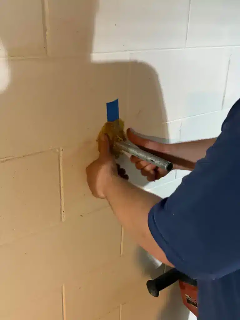During photo – Kreamer – Foundation Structural Repair in Indianapolis